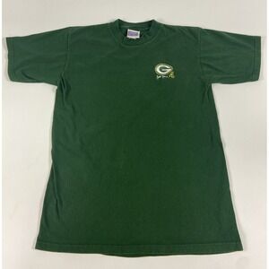 Green Bay Packers Shirt Mens Medium Brett Favre Embroidered Logo Sport Attack